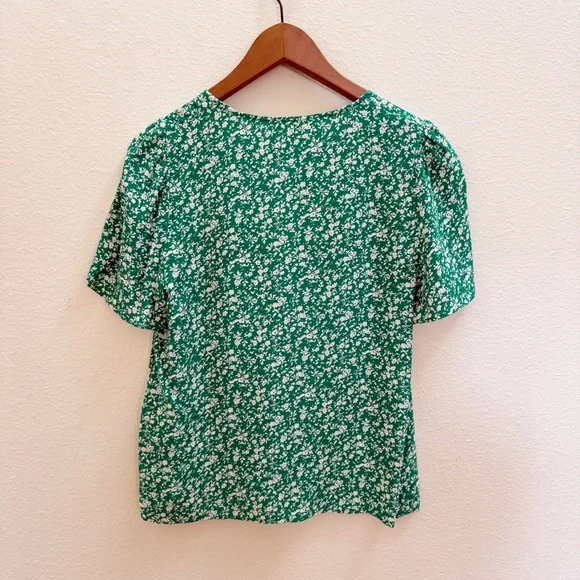 Sezane Eloine Blouse Garden Green - Size 2 - Picture 3 of 6